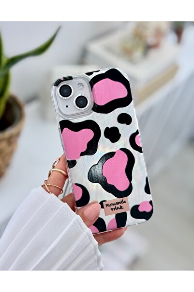Go Aksesuar iPhone 15 - 14 - 13 Compatible Shine Pink Leopard Color Gradient ...