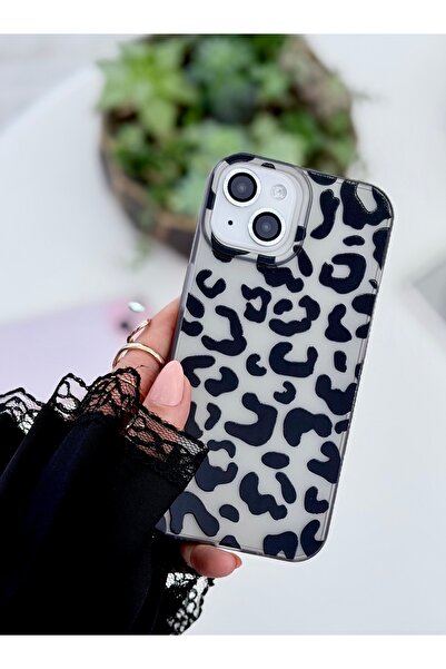 Go Aksesuar Iphone 13 - 14 ve 15 Uyumlu Darbe Önleyici Mat Şeffaf Baskılı Sil...