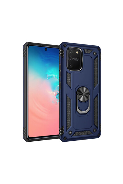 NewFace غطاء سيليكون لجهاز سامسونج جالاكسي A91 / S10 Lite مع حلقة صوفيا - أزر...