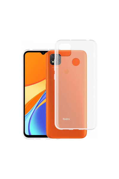 AKSEFİZZ Xiaomi Redmi 9C Uyumlu Kılıf Şeffaf Soft Ince Tasarımlı Esnek Kapak