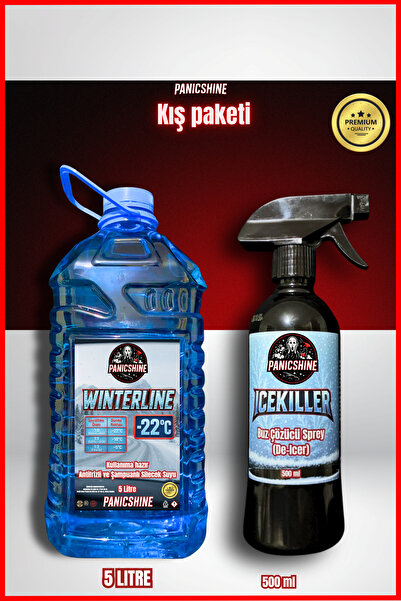 panicshine Kış Paketi 5 Litre Silecek suyu + Buz Çözücü