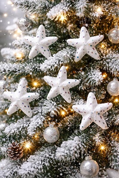 OKAVANGO Set de 6 bucăți de decorațiuni de lux pentru brad, bile, ornamente d...