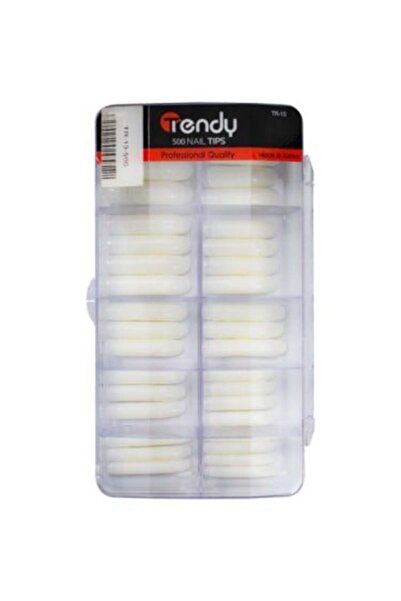 TRENDY - White Nail Set, 500 Pieces