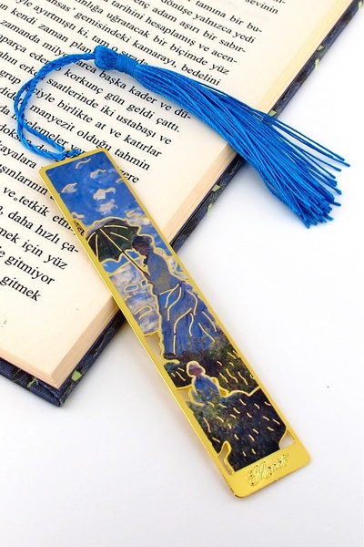 Solfera Claude Monet Woman with an Umbrella Painting Art Metal Bookmark Book Mark Ay079