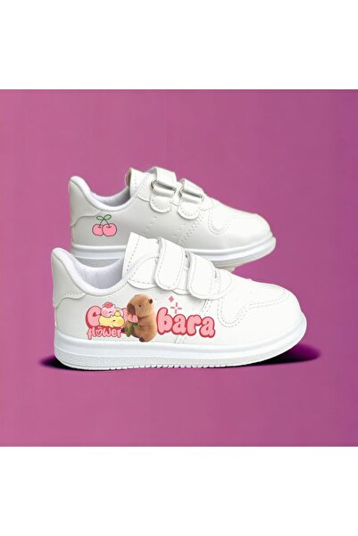 archiepet Pantofi sport drăguți pentru fete, cu imprimeu cu flori de capibara