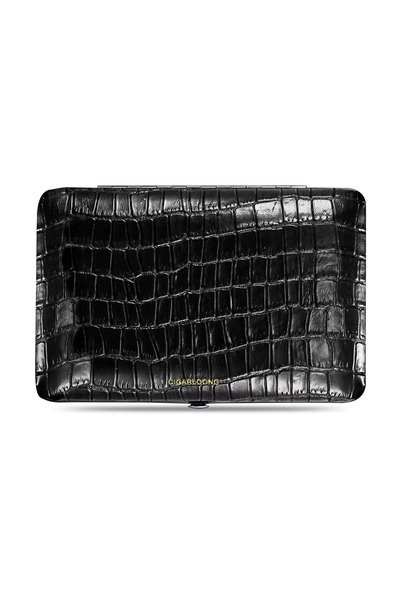 CIGARLOONG CİGARLONG DERİ SEYAHAT HUMİDOR CROCO 10s BLACK