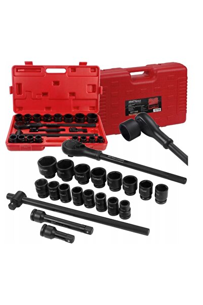 Kraft Trusa chei tubulare de impact 3/4", 21 bucati,