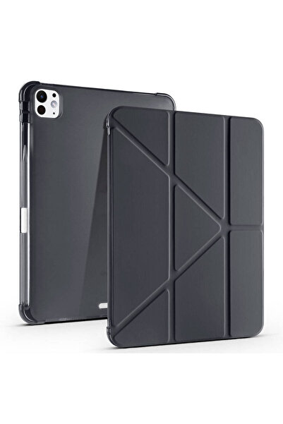 zore Apple iPad Pro 11 2025 M5 Kılıf Tri Folding Kalem Bölmeli Standlı Kılıf