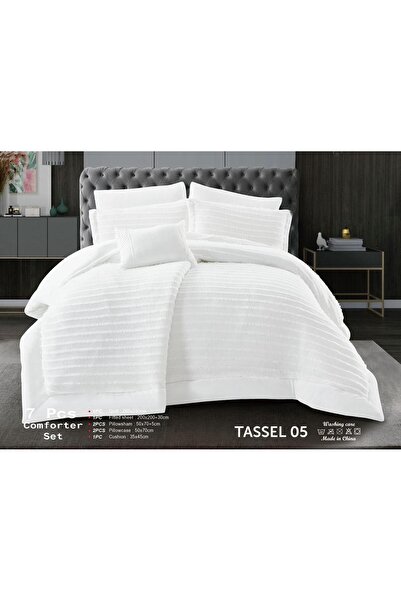 Inwan AL-Anaka Winter bedspread with large filling, soft velvet, plain, 7 pie...