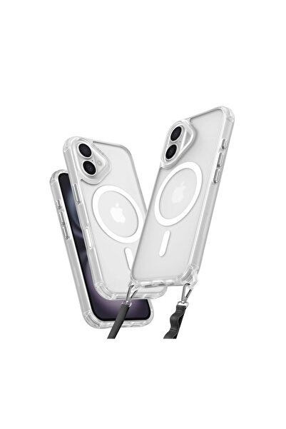 NewFace حافظة ايفون 16 من السيليكون من انكا ماجسيف - شفافة