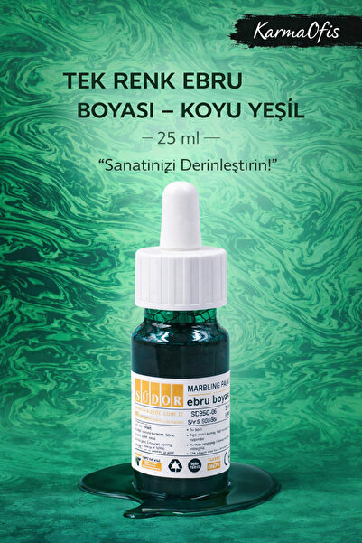 KarmaOfis Turuncu Renk Ebru Boyası 25 ml | Yoğun Pigment, Su Bazlı