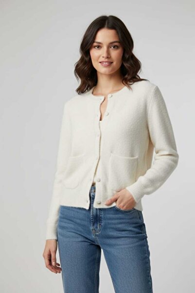 Cockatoo Knitted Cardigan with Coated Buttons