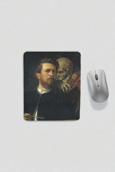 Velora Dekorasyon Self-Portrait with Death Baskılı Mousepad Dikdörtgen Bilek ...