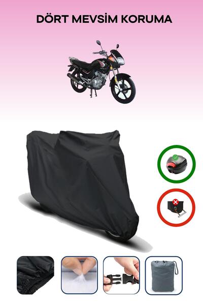 Breen Black Rear Bag Compatible with Arora Ar 125-43 Yebere Compatible Motorcycle Tarpaulin Motor Cover
