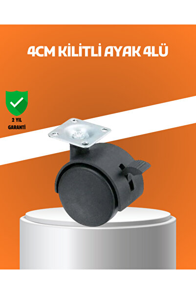 Fırsatkolik Lockable Mini Wheel Foot 4 cm Set of 4