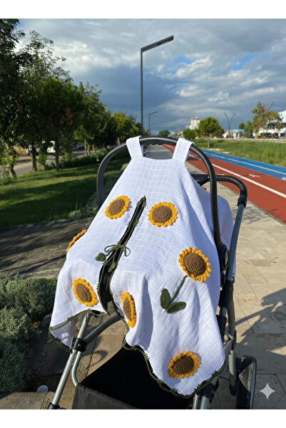 ÖZÇELİKAVM %100 El Örgüsü Nakışlı Puset Örtüsü