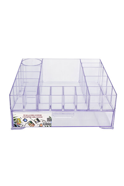 Ark MAKYAJ MALZEMELERİ ORGANİZERİ ÇEKMECELİ 17 BÖLMELİ