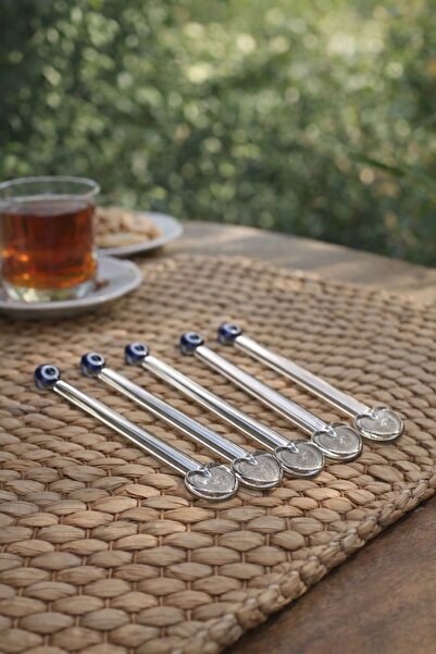 YUVAYAÖZEL Nazar Boncuklu Cam Çay Kaşığı 6'lı