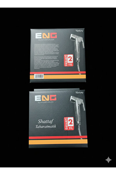 Eng TAHARETMATİK TAHARET MUSLUK SETİ MAFSALLI HORTUM SPİRALLİ HORTUM