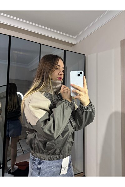 ELA ZR Model Paraşüt Kumaş Haki Bomber Ceket