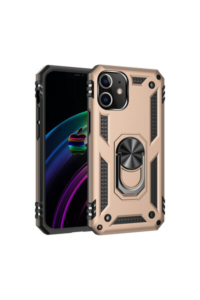 NewFace حافظة آيفون 12 ميني صوفيا خاتم سيليكون غلاف سيليكون - ذهبي