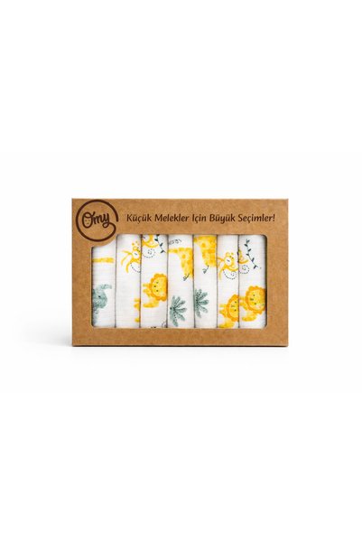 OMY 7-Piece Baby Mouth Wiping Wipes Boxed Gift Patterned