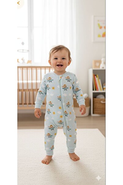 KOÇAR BEBEK ERKEK BEBEK - ÇOCUK FERMUARLI PATİKSİZ GÜNEŞ BASKILI UYKU TULUMU ...