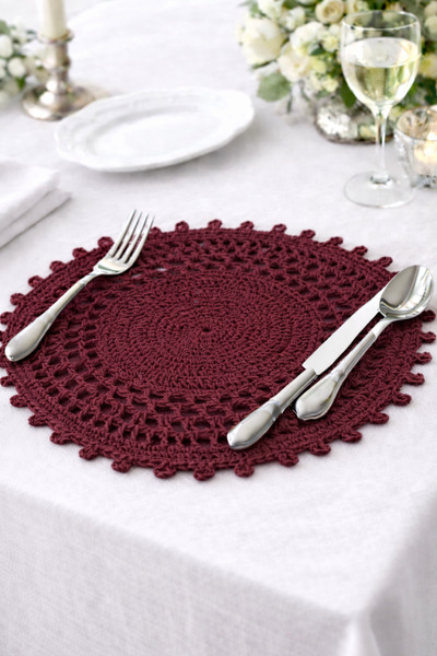 TOM COMPANY Bordo Kağıt İp Supla-Amerikan Servis-2'li (36 cm)