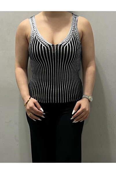 Asil Collection Askılı deri crop model