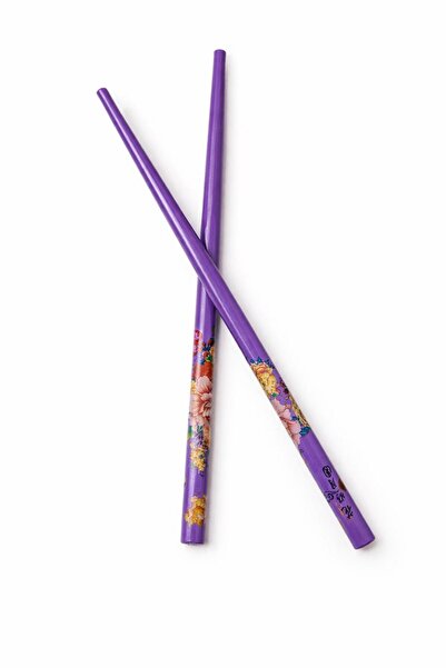 Vipfoni Floral pattern wooden knob barrette hair clip set of 2