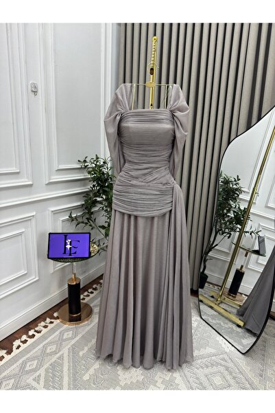 Special-DIARA chestnut evening dress