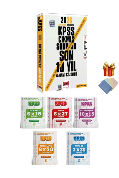Yargı Yayınları Yargı 2026 KPSS GK-GY Tüm Dersler Son 10 Yıl Çıkmış Sorular v...