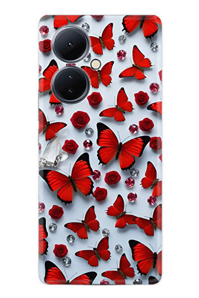 Arvencase غطاء حماية لهاتف فيفو V29 لايت من سلسلة Efex مطبوع ذو نمط مميز stk-...