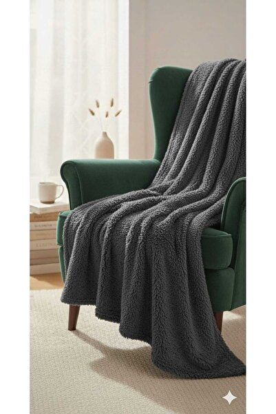 SUERTO Antrasit Gri Wellsoft Tv Battaniyesi 110x180 cm