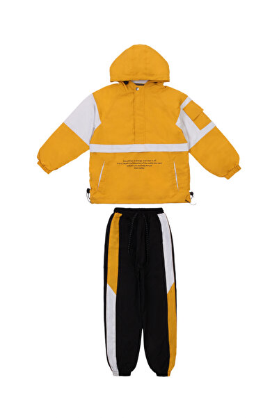 MODJEANS Compleu copii, MODJEANS, salopeta din bumbac, albastru, mustar, turc...