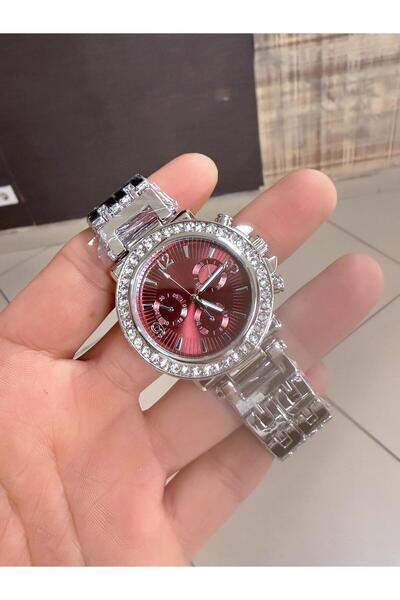 LOOQ ساعة يد نسائية مرصعة بالأحجار