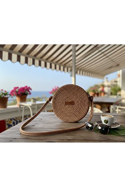 MTG JÜT TASARIM Davul Model Jüt Omuz Çantası - Şık Günlük Kullanım