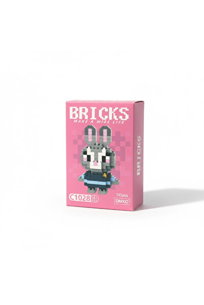 Bohem kutusu لعبة تركيب مكعبات صغيرة ثلاثية الأبعاد على شكل شخصية أرنب