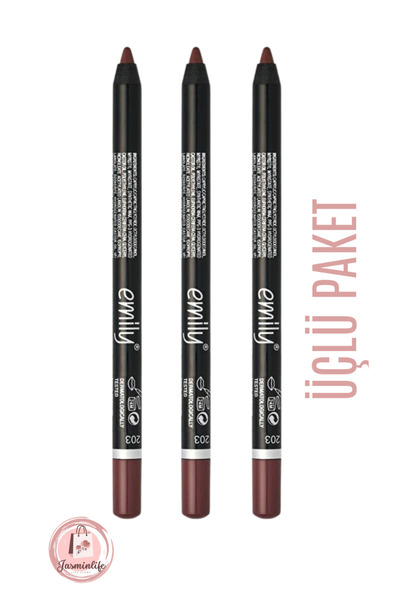JASMİNLİFE Emily Dudak Kalemi 3'lü Paket No:203 Cappucino