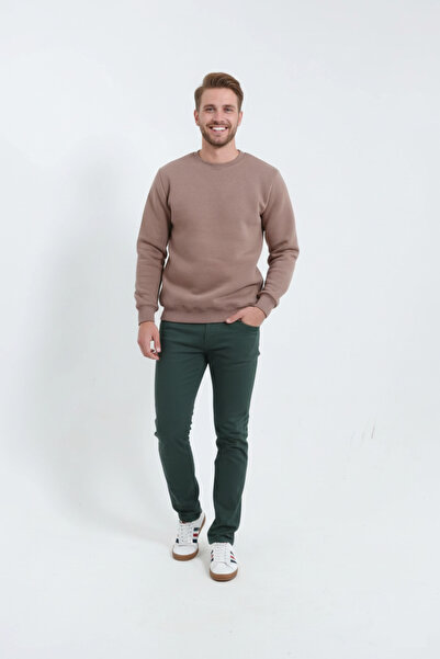 fh fashionhere Unisex Model Women & Men Crew Neck 3 Thread Soft Puff Fabric Sweatshirt