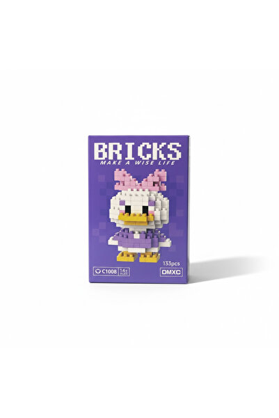 Bohem kutusu Bricks Daisy Duck Karakter Figürü 3D Mini Yapboz Yapı Oyuncak
