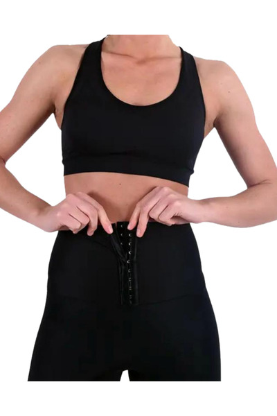 MODA Kadın Yüksek Bel Agraflı Termal Tayt - Korse Etkili ve Şekillendirici To...