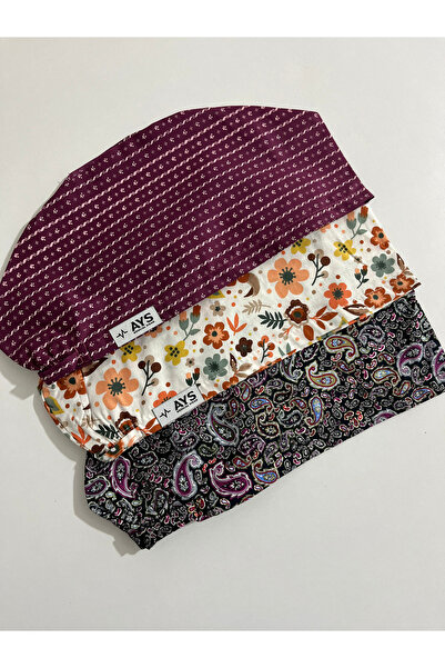 AYS 3'Lü Hemşire Doktor Cerrahi Geniş Kalıp Poplin Pamuklu Medikal Bone Aşçı ...