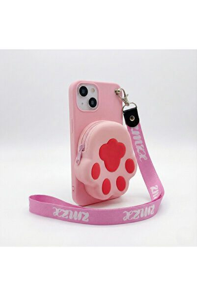 OSG 3D Patterned Phone Case with Bag and Neck Strap Compatible with iPhone 14 Plus and 15 Plus