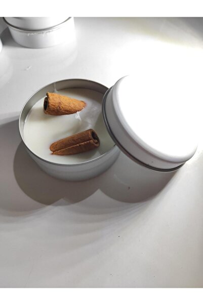 WUW CANDLES METAL KUTULU YÜKSEK KOKULU KABUK TARÇINLI HEDİYELİK MUM