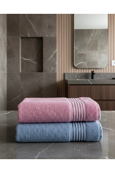 COTTOWEL'S منشفة حمام منقوشة من تشافوس، طقم من قطعتين، مقاس 90×150 سم / منشفة...