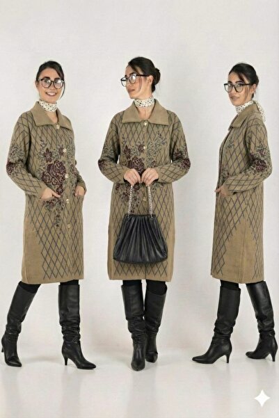 onno style women Patterned Knitted Coat Jacket