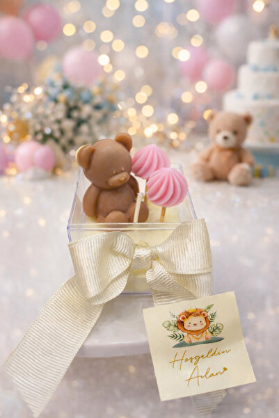 Liondes candles Ayıcık Figürlü Mum Bebek Hediyeliği 25li