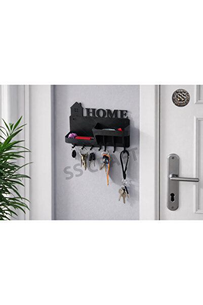 SS Craft حامل مفاتيح حائطي / يتسع لـ 7 مفاتيح و2 حجرة / سهل التركيب