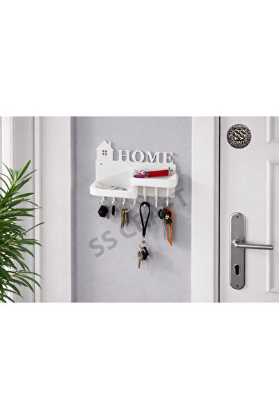 SS Craft Wall Key Holder / with 7 Keys and 2 Compartments / Easy Installation
